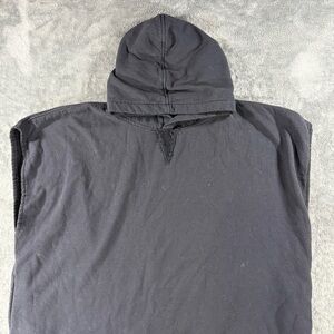 SandCloud Terra Hooded Poncho Black 100% Turkish Organic Cotton Beach Vacation